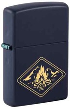 Zippo Campfire Theme Design Navy Matte 46174 picture
