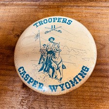 Vintage Troopers Drum & Bugle Corps Casper Wyoming Pinback Button 3.5 Inch picture