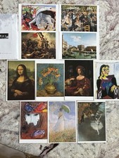 Louvre Postcard Set-11 Iconic Masterpieces, Unused-1989 RMN Paris Collection picture