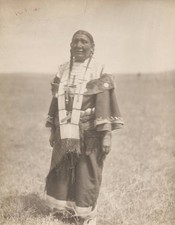 Spotted Eagle's wife 1907 Photograph shows full length portrait of- Old Photo picture