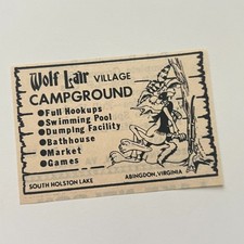 Wolf Lair Village Campground Abingdon VA 1974 Ad TAK6-S114 picture