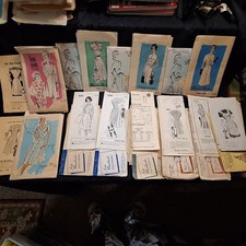 Vtg 1950s 1960s Sewing Pattern Lot 16 Mid Century Most Mail Order Dresses Apron picture
