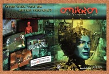 1999 Omikron The Nomad Soul Dreamcast Original Advertisement / Retro Wall Art v2 picture