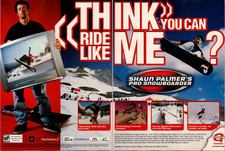 Activision Shaun Palmer's Pro Snowboarder Vintage 2001 Print Ad Poster PS2 GBA picture