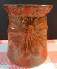 SCENTSY BOHO CHIC BROWN CERAMIC WALL OUTLET MINI CANDLE WAX WARMER MELTER 2X4 picture