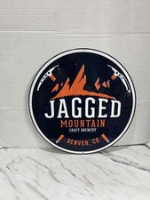 Jagged Mountain Craft Beer Tin Sign Brewery Denver Colorado Mountains Ski picture