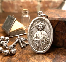 Vintage St. Catherine Labouré Pray For Us Medal Pendant – Miraculous Medal Patro picture