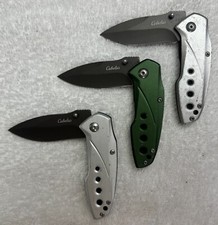 Cabela's Plain Edge Liner Lock Aluminum Scale Folding Pocket Knife CHOICE 6