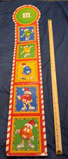Vintage M&M's Christmas Holiday Cardboard Store Display Promotional Sign RARE picture
