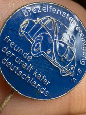 Volkswagen Club Badge Pin Early Beetle Enamel Brezelfenster Käfer IG Germany PQ picture