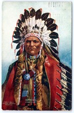 1911 GERONIMO APACHE CHIEF ANTIQUE POSTCARD picture