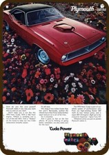 1970 PLYMOUTH 426 Hemi Cuda -Cuda Power- Vntg-Look DECORATIVE REPLICA METAL SIGN picture