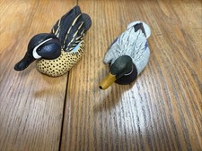 Roger Desjardins Hand-Painted Duck Decoy Pair – Mallard #1 & Blue-Winged Teal #3 picture