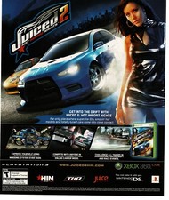 2007 Juiced 2 Hot Import Nights Video Game Vintage Print Ad THQ picture