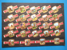 Complete set of 24 cigar bands of the Wild West -  Indigenous people and cowboys picture