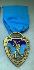 Norway (Marsjmerket) Foot March MEDAL 1 1/2 Inch + Drape Ribbon (Large Gold) picture