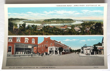 W E BURGESS SCOTTSVILLE VA Postcard HORSESHOE BEND JAMES RIVER VALLEY ST Mint picture