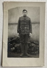 RPPC Postcard WWI Soldier In Uniform With Gun Belt picture