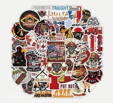 50pc FIREFIGHTER STICKERS, Great Set Compliments First Responder Firefighters picture