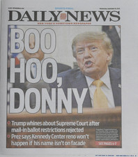 Donald Trump Whines About Supreme Cpurt NY Daily News 9/16/26 picture