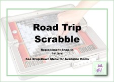 2001 Hasbro Road Trip Scrabble Replacement Letter Snap In Tiles-Pick picture