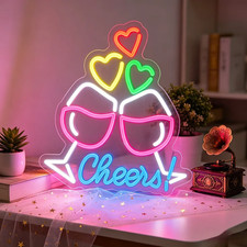 Cheers Neon Light Dimmable LED Neon Sign for Home Bar Cocktail Bar Bachelorette picture