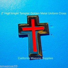 Templar Sir Knight Golden Metal  With Red 2