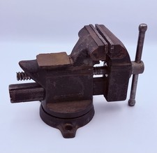Vintage Made in Japan Swivel Base Bench Vise Cast Iron Anvil 10” Long picture