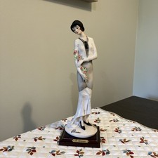 Florence G. Armani Porcelain Woman Figurine Hand Painted Signed 1987. picture