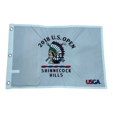 2018 U.S. Open Shinnecock Hills (White Embroidered) Unsigned Golf Pin Flag - Bro picture
