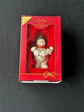 Lenox 2010 Annual Snowman Snowflake Garland Christmas Ornament Ivory China NIB picture