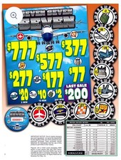 Pull Tab Ticket - Chip -$2 Ticket - Seven Seven Seven Last Sale- 2,034 ct picture