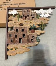 2 - Southwestern Corner Wall/Shelf Bracket BNIB - Desert Adobe Cactus picture
