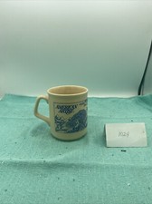 American Artist  Mug Made In England Blue Lettering/Painting On Beige 3.5” Tall picture