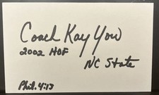 Kay Yow North Carolina NC State Wolfpack HOF Olympic Signed Autograph picture