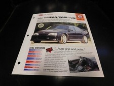 1990-1992 Lotus Omega Carlton Spec Sheet Brochure Photo Poster 91 picture