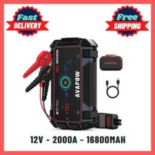 AVAPOW Car Jump Starter 2000A Peak 16800Mah Jump Boxes for Vehicles 12V 8L Gas picture