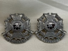 Genuine 1906-1959 The Border Regiment WM Collar Badges w/lugs picture