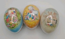 Nestler Easter Joy 3 Paper Mache Egg Set Small Made in Germany New Sealed picture