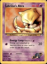 Pokemon Gym Heroes Sabrina's Abra 91/132 UNLIMITED COMMON LP picture