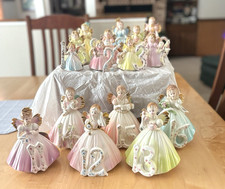 JOSEF ORIGINALS BIRTHDAY ANGELS COMPLETE SET 1-16 W/TAGS, EXCELLENT CONDITION picture