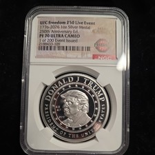 1 of 200 UFC Freedom 250 Live Event 1oz Silver Medal 250th anniversary  picture