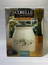 Corelle Coordinates Jay Imports CALLAWAY Green Ivy Large Cookie Jar New in Box picture