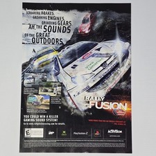 Rally Fusion Xbox PlayStation 2 PS2 Authentic Magazine Ad picture