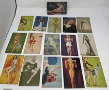 16 Different 1940-1950s Pin Up Girls Arcade Mutoscope Cards Vintage Risque 3 x 5 picture