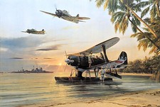 Dawn Operations by Robert Taylor aviation art signed by WW2 Japanese Pilots picture