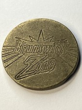 Older Brunswick Zone Bowling Alley Arcade Token #tf1 picture