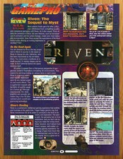 1998 Riven: The Sequel to Myst PC Mac PS1 REVIEW PAGE Print Ad/Poster Retro 90s picture