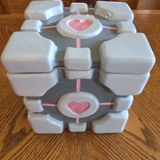 Think Geek Portal 2 Weighted Companion Cube Cookie Jar picture