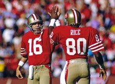 Joe Montana Y Jerry Rice Players 4x6 Picture Celebrity Print picture